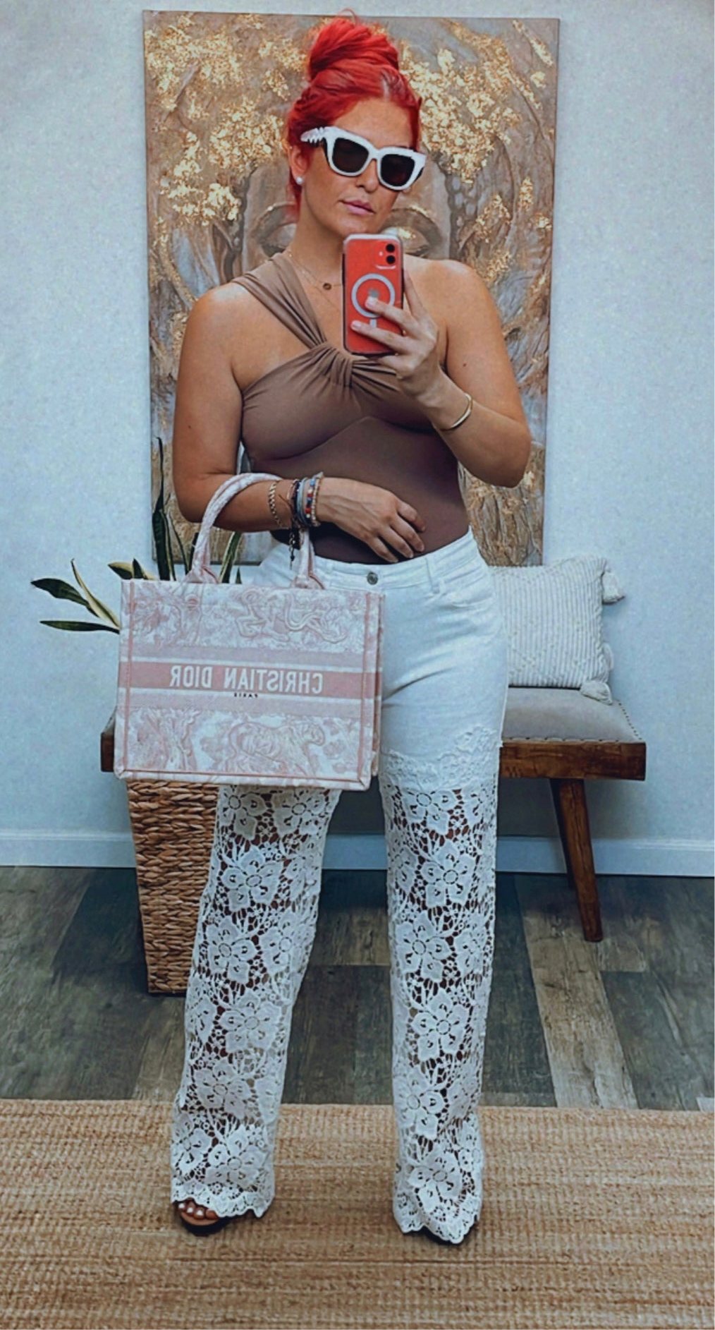 COLLINS LACE CUT OUT FLARE PANT