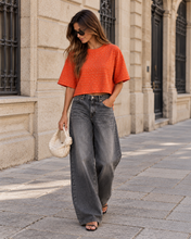 Load image into Gallery viewer, EVERYDAY SPARKLE CRYSTAL CROP TEE
