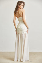 Load image into Gallery viewer, LIZETTE PEARL LACE CROCHET DROP WAIST DRESS
