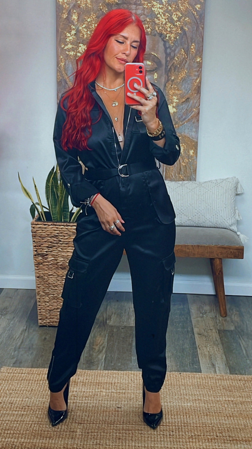 BELICE SATIN JUMPSUIT