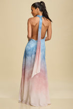 Load image into Gallery viewer, COSIA OMBRE COWL HALTER MAXI DRESS
