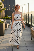 Load image into Gallery viewer, AURORA POLKA DOT WAVE TRIM SKIRT SET
