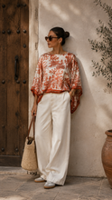 Load image into Gallery viewer, JUNGLE SATIN BLOUSE
