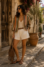 Load image into Gallery viewer, BELLAGIO COLOR STRIPES DRAWSTRING JACKET
