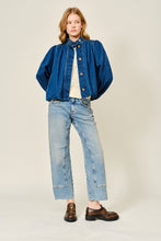Load image into Gallery viewer, RIO BUBBLE HIGH NECK DENIM JACKET
