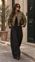 Load image into Gallery viewer, WOVEN EDGE LEATHER JACKET
