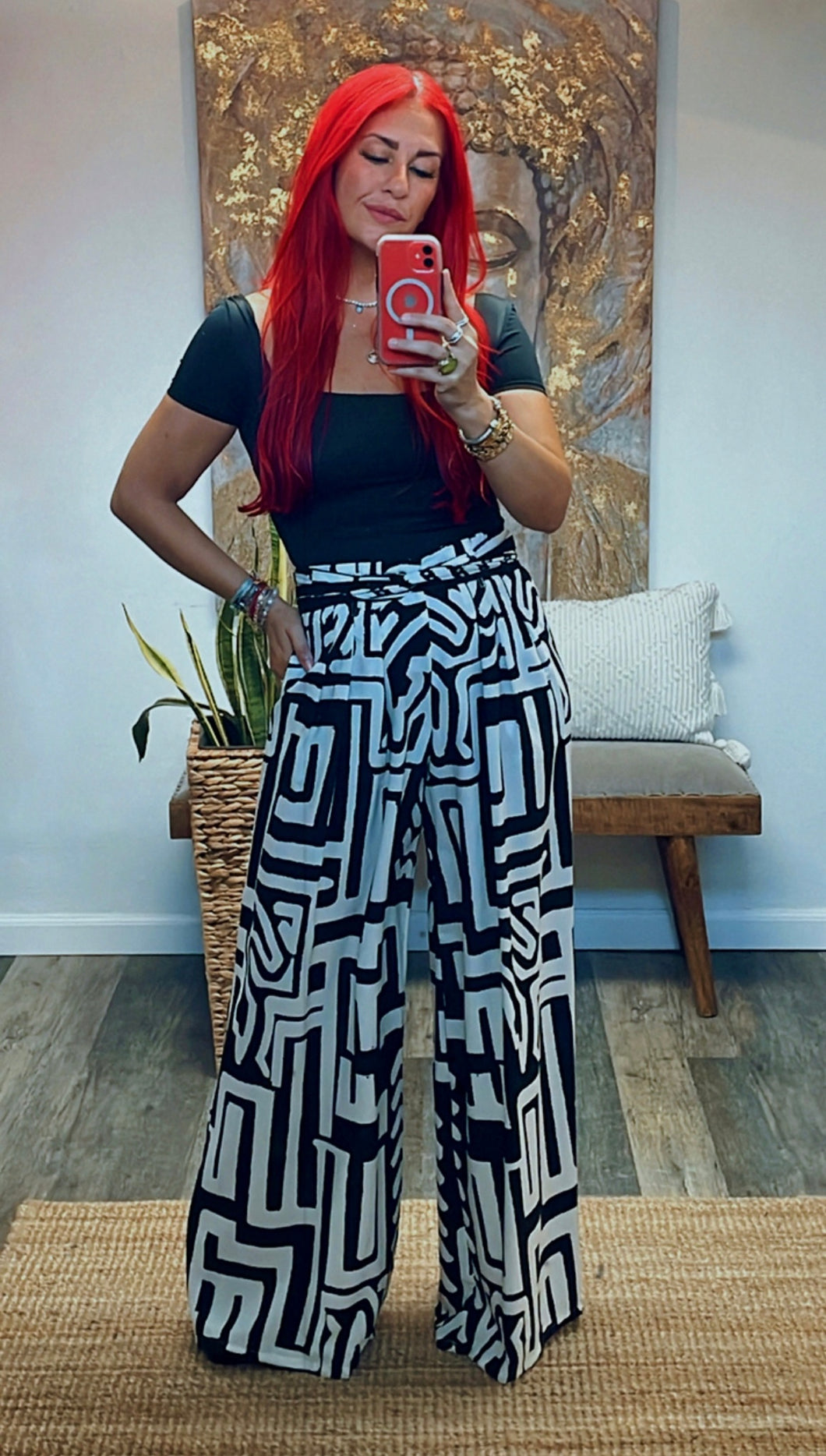 ABSTRACT WIDE LEG PANT