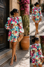 Load image into Gallery viewer, LA DOLCE VITA FLORAL MINI DRESS
