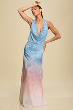 Load image into Gallery viewer, COSIA OMBRE COWL HALTER MAXI DRESS
