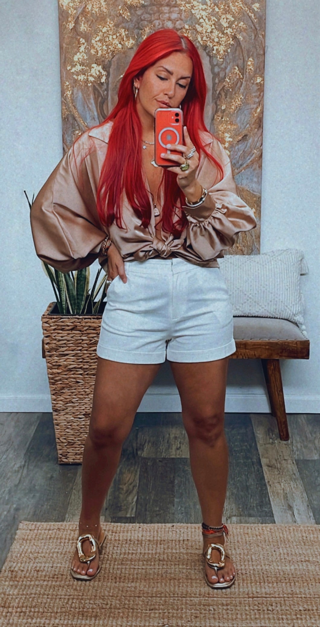 CLARISSE ONE SIZE DEEP V + KNOT TOP
