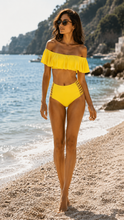 Load image into Gallery viewer, BELLE OFF SHOULDER RUFFLE SWIMSUIT
