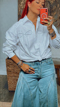 Load image into Gallery viewer, DOUBLE PEARL BOW BLOUSE
