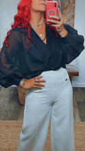 Load image into Gallery viewer, CLARISSE SEE TROUGH KNOT BLOUSE
