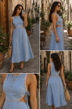 Load image into Gallery viewer, GAEL SIDE CUT MIDI DRESS
