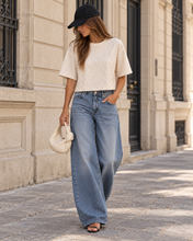 Load image into Gallery viewer, EVERYDAY SPARKLE CRYSTAL CROP TEE
