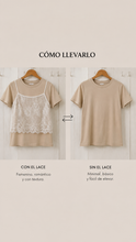 Load image into Gallery viewer, ANNE LACE LAYER TEE
