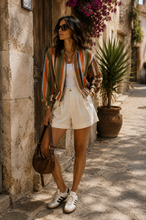 Load image into Gallery viewer, BELLAGIO COLOR STRIPES DRAWSTRING JACKET
