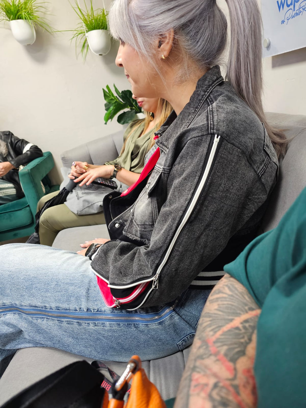 ZIP DOWN DENIM JACKET