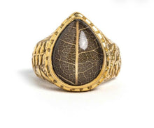 Load image into Gallery viewer, SMALL SIRSAK LEAF BIRDS OF PARADISE RING
