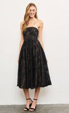 Load image into Gallery viewer, FLORAL EMBROIDERED STRAPLESS DRESS
