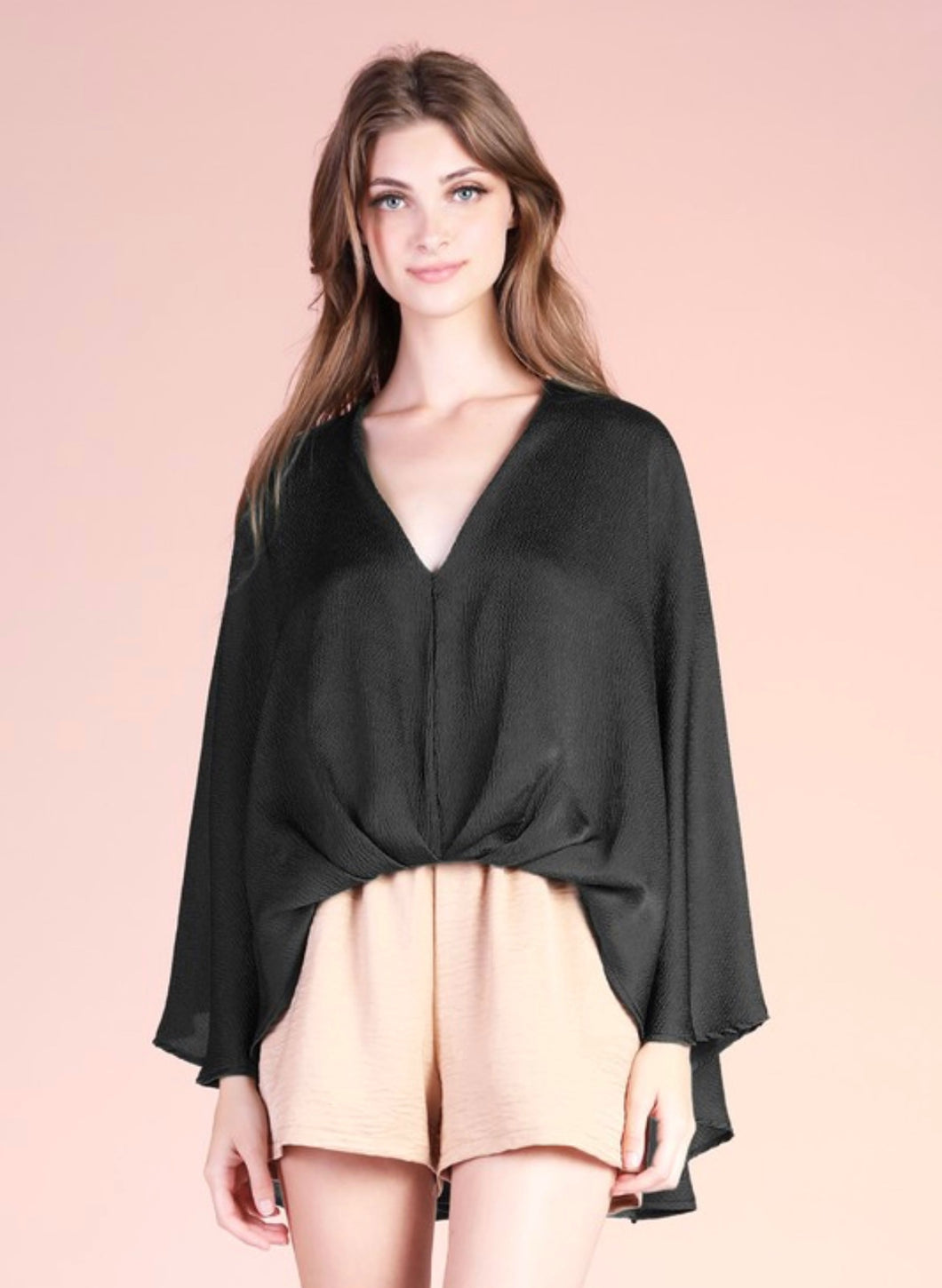 FRONT TUCK EASY CAPE TOP