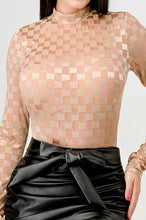 Load image into Gallery viewer, CHECKER MESH BODYSUIT
