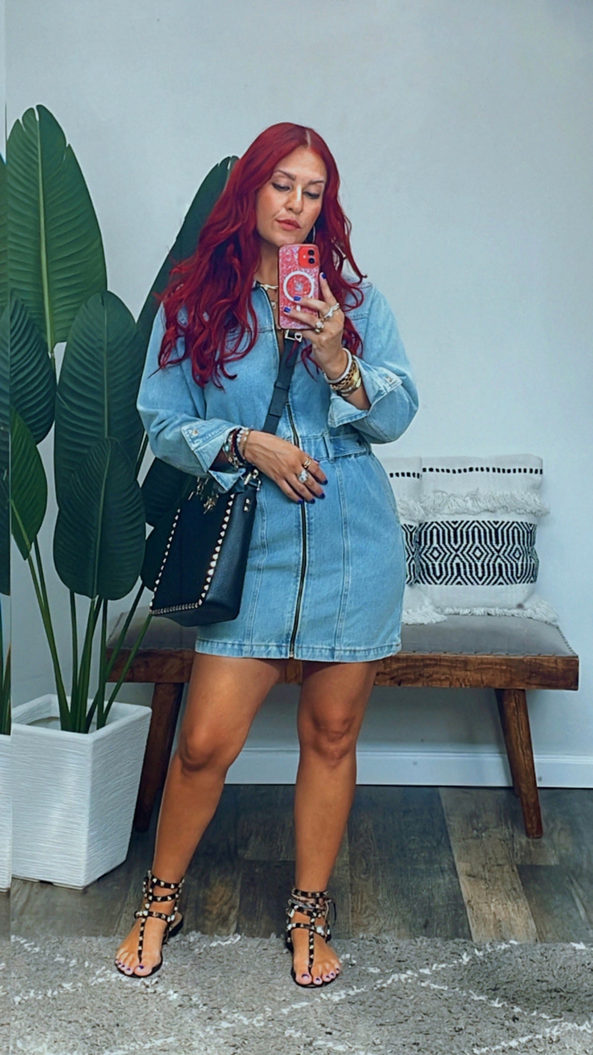 jacqueline de yong denim dress JACQUELINE DE YONG Checked Denim Dress 2026 | Buy JACQUELINE DE YONG Online