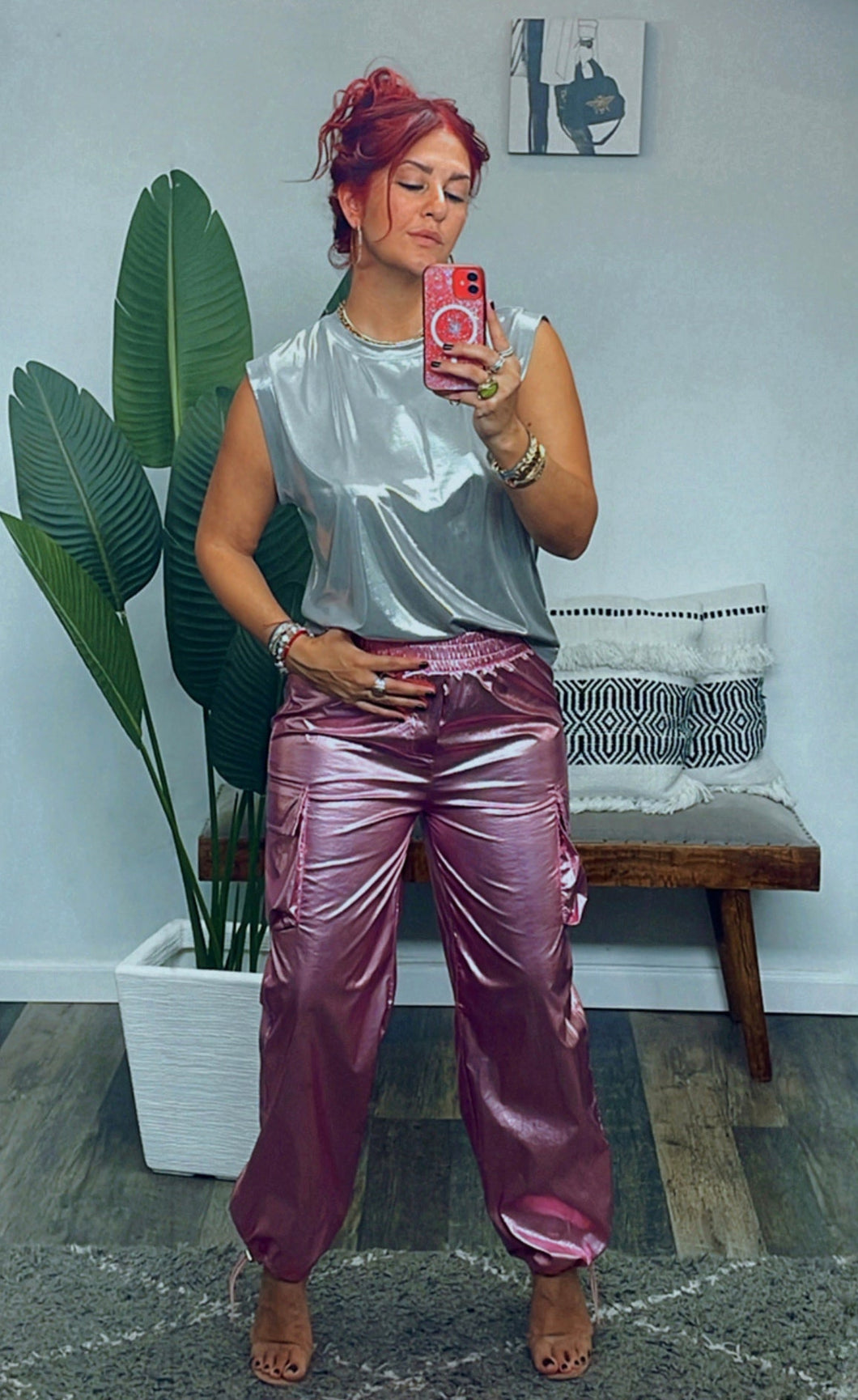 LET'S PARTY METALLIC PANT