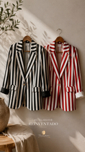 Load image into Gallery viewer, OVERSIZED STRIPED BLAZER
