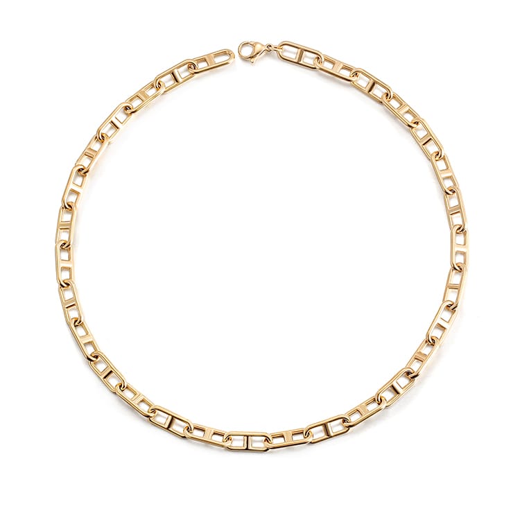 INTERLOCKING LINK NECKLACE 18