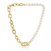 Load image into Gallery viewer, PEARL + CHAIN NECKLACE
