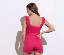 Load image into Gallery viewer, JANICE FLUTTER TRIM DETAIL ROMPER
